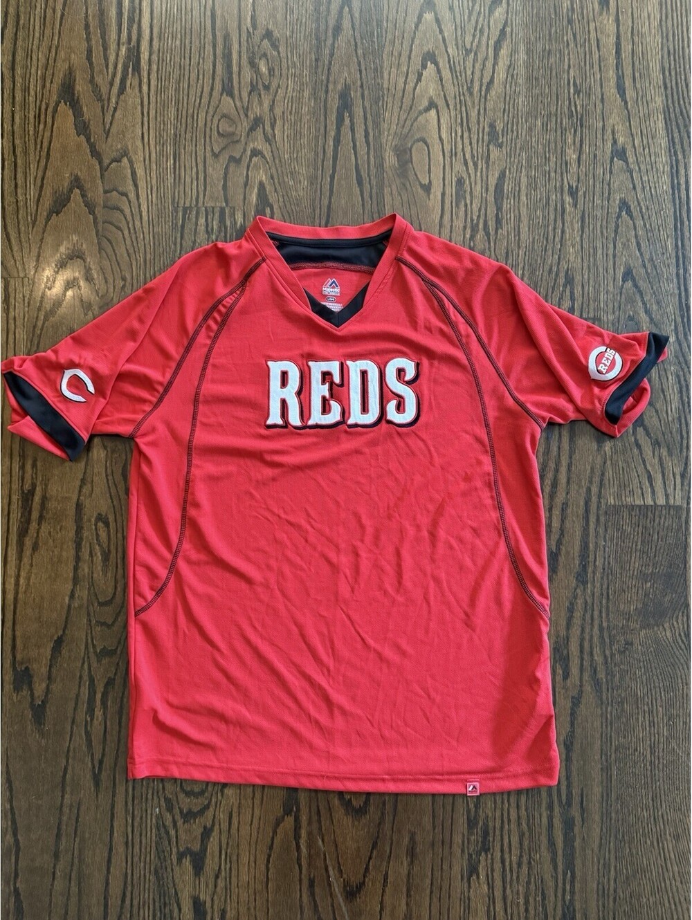 Cincinnati Reds Majestic Batting Practice Jersey Mens L Red MLB Pullover